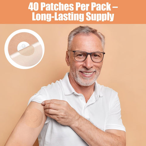 SXoonKing 40 Pack 3, Freestyle Sensor Covers Compatible with Libre CGM Sensor Patches Waterproof Adhesive Patches