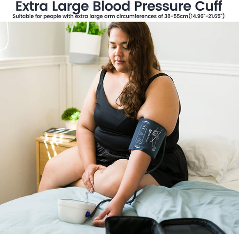 Extra Large Blood Pressure Cuff (38-55cm) for Big Arms, 6 Compatible Connectors for Almost All BP Monitors