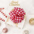 Ribbli Buffalo Plaid Burlap Wired Ribbon, 2-1/2 Inch x 10 Yard, Red and White Patriotic Ribbon for Wreath, Big Bow,