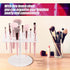 54 Holes Acrylic Brush Holder, Collapsible Makeup Brush Dryer Stand for Makeup Lovers (White)