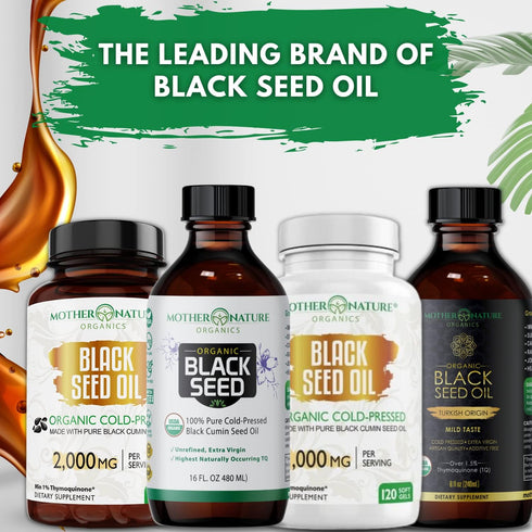 Organic Black Seed Oil - Cold Pressed Unrefined USDA Certified, Hexane Free, Turkish Origin Premium Nigella Sativa