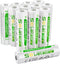 WENJOOP 12 Pack AA Rechargeable Batteries for Solar Lights, NiMH 1.2V 1600mAh Precharged