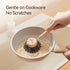 Little Seal Set 2, Dish Brush of Wooden Handle Natural Bristle Scrubber, Non-Scratch Grease Absorbent for Non-Stick