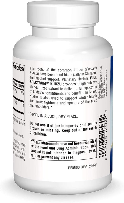 Planetary Herbals Full Spectrum Kudzu Tablets, 120 Count