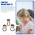 Lurrose Gold Ponytail Cuff, High Ponytail Holder Hair Ties, 6 Pcs Punk Gothic Elastic Hair Rope
