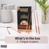 MasterMedi Pure Copper Tongue Scraper - Tongue Scrubber for Bad Breath, Easy to Use, Tongue Cleaner for Oral Care &