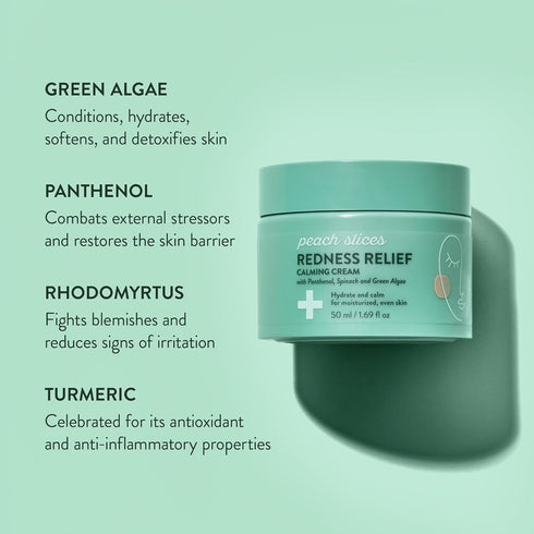 Peach Slices Redness Relief Calming Cream for Skin Soothing