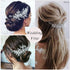 Unicra Bride Flower Wedding Hair Vine, Crystal Bridal Piece Rhinestone Jewelry Bead Headpiece for Women
