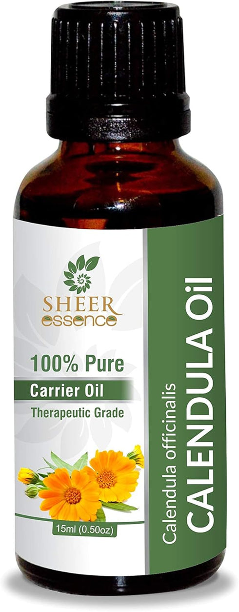 Calendula | Pot Marigold Oil 15 ML (0.51 Fl.OZ) - 100% Pure Natural Undiluted Therapeutic Grade Oil