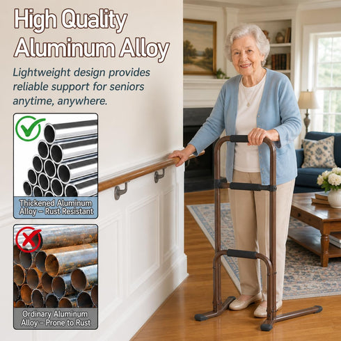 PXNTLA 3-Tier Couch Chair Stand Assist Aid for Seniors, Stand Assist Rail for Elderly - Fixed Height Floor Standing