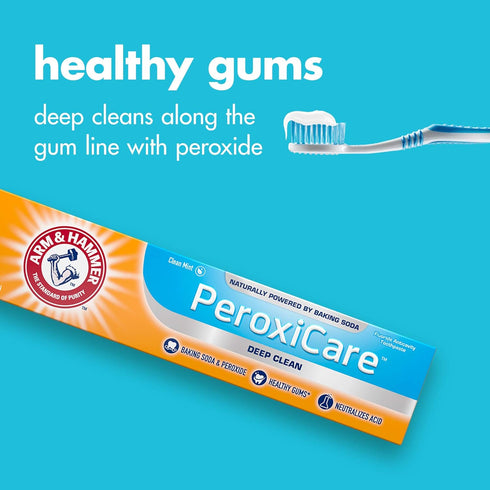 HAMMER 6 (Pack 6) ARM & Peroxicare Toothpaste Clean Mint- Fluoride Toothpaste , Ounce