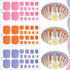 Maitys 352 Pieces 16 Sheets Toenail Polish Stickers - Adhesive Toe Nail Wraps with 2 Pieces Nail Files, Vibrant Color