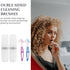 Healeved 2 Sets Denture with Toothbrush Cases, Small Double-Side Assorted Color Denture Cleaning
