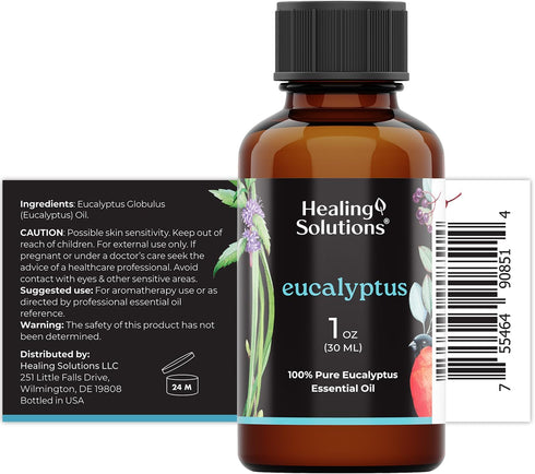 Healing Solutions Eucalyptus Essential Oil, 1 Fluid Ounce