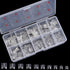 Square Nail Tips Half Cover, 500Pcs Clear Acrylic French Short False Nails with Box