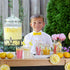 Summer Lemon Paper Straws - Lemon Drinking Straws, DIY Decorative Yellow Striped Citrus Fruit Themed Party Straws