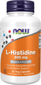NOW L-Histidine 600 mg - 60 Veg Capsules