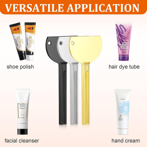 ValueBargain 3Pcs Toothpaste Tube Squeezer, Stainless Steel Metal Tube Key Squeezer Presser Ideal for Toothpastes