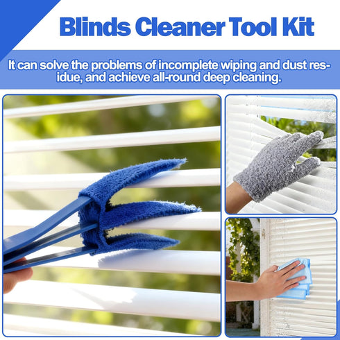 Set,Blind XANGNIER Window Blind Cleaner Duster Tool Cleaning Tools,Washable Multi-Surface Dusting Kit for Wood