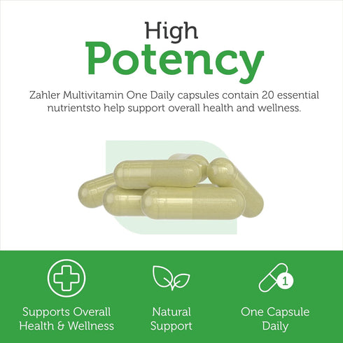 Zahler One Daily Vegan Multivitamins for Women & Men (60 Count) - Essential Vitamins & Minerals, Kosher Vegan