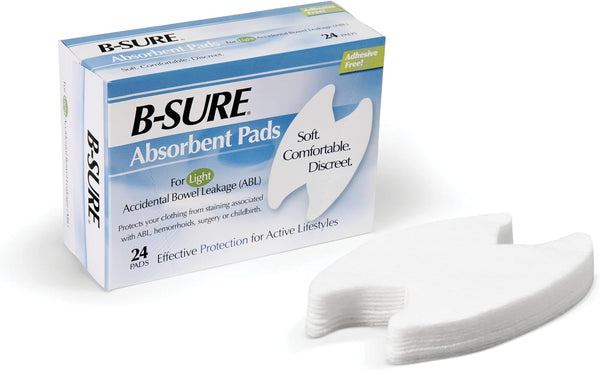 B-Sure Incontinence Liner, Light Absorbency One Size Fits Most Unisex Disposable, Box of 24