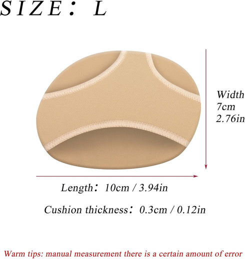 Forefoot Pads, Ball of Foot Cushioning Sleeves for Callus Bunion Pain Relief, Soft Gel Cushioning Shoe Inserts for