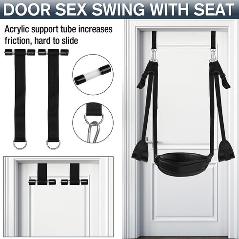 Ksodqeto 2 1 BDSM Sex Swing Bondage Thigh Restraints, in Door Sex Swings & Thigh Sling with Adjustable Straps, Hanging