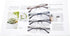 Men's Blue Light Blocking Reading Glasses - Metal Half Frame