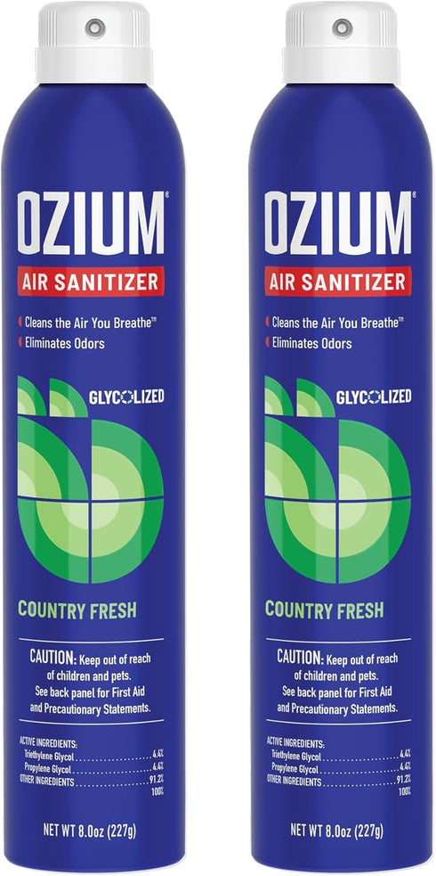 Ozium Air Sanitizer Spray - Room Odor Eliminator for Home, Car, and