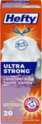 Hefty Ultra Strong Tall Kitchen Trash Bags, 13 Gallon, Lavender & Sweet Vanilla Scent, 20 Count