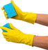 SteadMax 3/6 Pairs Reusable Natural Rubber Cleaning Gloves, Latex Non-Slip for Kitchen