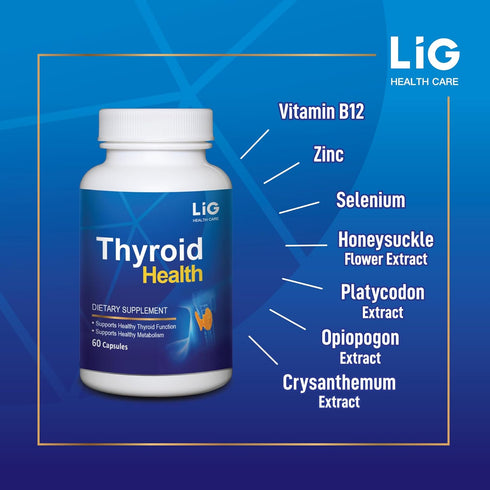 LIG Thyroid Health - Natural Herbal Supplement to Shrink Thyroid Cysts and Balance Hormone Levels