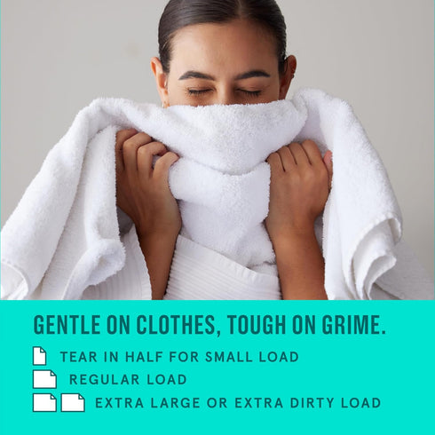 Rella Laundry Detergent Sheets, 60 Sheets, Fresh Linen Scent, Eco Friendly Travel Detergent, Biodegradable
