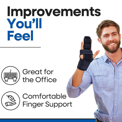 Trigger Finger Splint Finger Brace - Middle Finger Splint for Fractures, Arthritis, Tendonitis, Right Large/XL