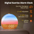 Thybro 30 Sunrise Alarm Clock with Sound Machine - Wake Up Light, Wood Grain, Bluetooth, Dual Digital Alarm Clocks
