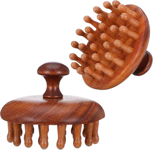 Sibba Wooden Scalp Massager Bamboo Brush Hair Massager Brush for Hair Growth Head