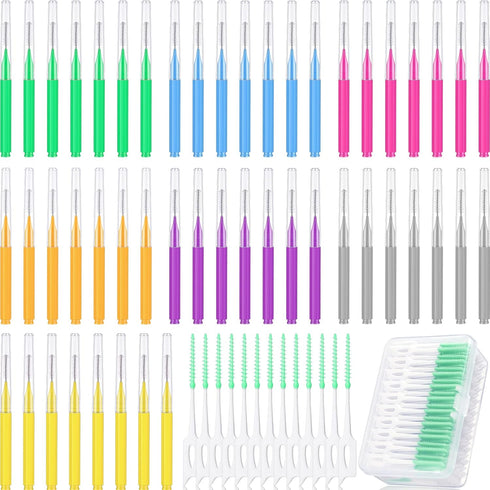 250 Pcs Interdental Brush for Braces, Disposable Braces Flossers Dental Picks for Oral Hygiene Flosser Toothpick