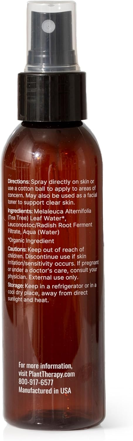 Plant Therapy Tea Tree (Melaleuca) Hydrosol, 4 oz, by-Product of Essential Oils