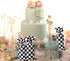 Blulu 100 Pieces Cellophane Car Candy Bags, Black White Checkered Racing Treat Bags, Plastic Race Gift Goodie Sack for