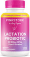 Pink Stork Lactation Probiotic - 30 Billion CFUs Multi Strain Postnatal Probiotics for Breastfeeding Women, 30 Capsules