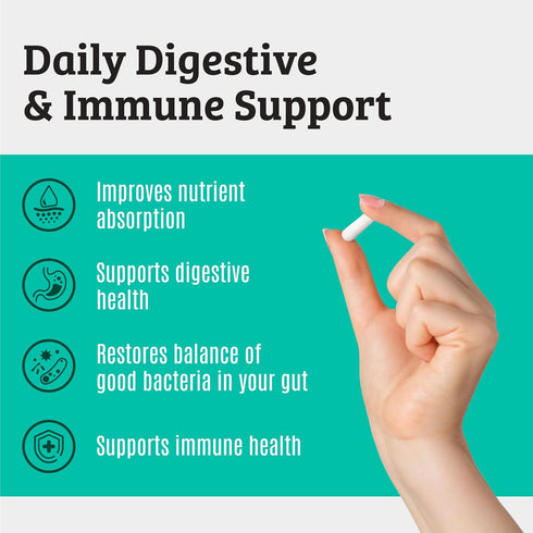 Prebiotics and Probiotics: Lactobacillus Gasseri, Rhamnosus, Plantarum, Casei, Bifidobacterium longum, lactis, infantis