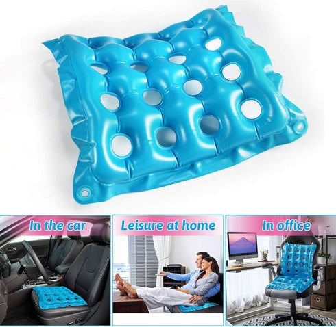 SUNSHINE-MALL Office Chair Cushions - Air Cushion Seat with Vent, Suitable for Office Chair and Wheelchair, Blue