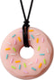 Munchables Donut Chewy Necklace - Sensory Chew Necklace for Strong Chewers (Pink)