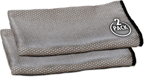 Premium Microfiber Cleaning Cloth, Ultra Absorbent Streak and Lint Free, Large 16 x 24 Polishing Glass Drying Towel (2