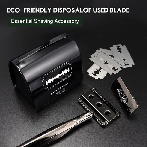 Razor Blade Storage Bank, Safety Razor Blade Disposal Case, DE Blade Mail Box for Storing Used Safety Razor Blades