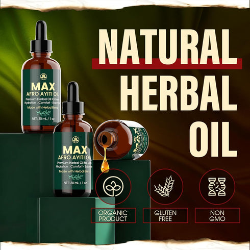Qiyvipo Male(1) Max+ Afro Ayiti Oil, Natural Herbal Massage Oil