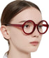 OCCI CHIARI Stylish Reading Glasses for Women - Reader 0 100 150 200 250 (Red, 2.0)