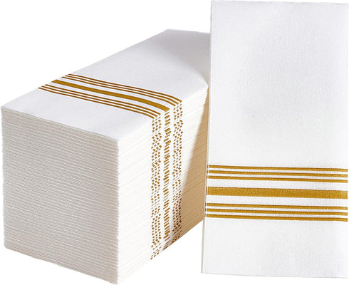 Vplus 150 PACK Guest Towels, Disposable Bathroom Napkins, Soft and Absorbent Paper Hand Towels for Dinners, Parties
