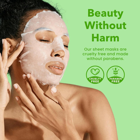 Patchology Aloe Vera Face Mask - Press Reset Facial Masks for Radiant Complexion with Lavender, Vitamin B5, Aloe Vera