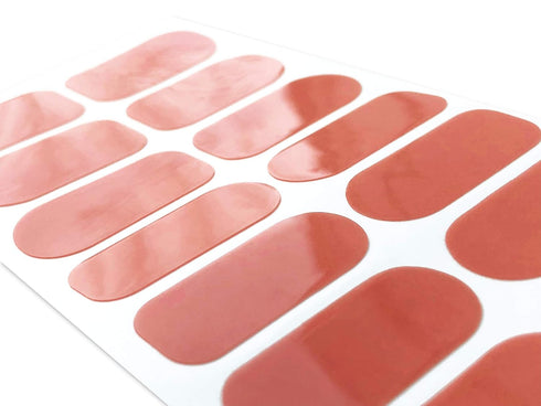 TOUGH GIRLS 20 Gel Nail Polish Strips - Exquisite with Application Accessories, No UV/LED Lamp Required (Coral)
